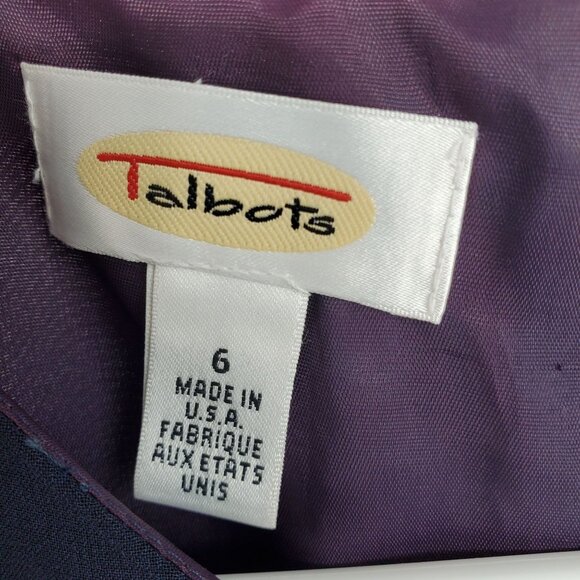 NWT Talbots Purple Floral Print Short Sleeved Maxi Long Dress Size 6 - Picture 4 of 12